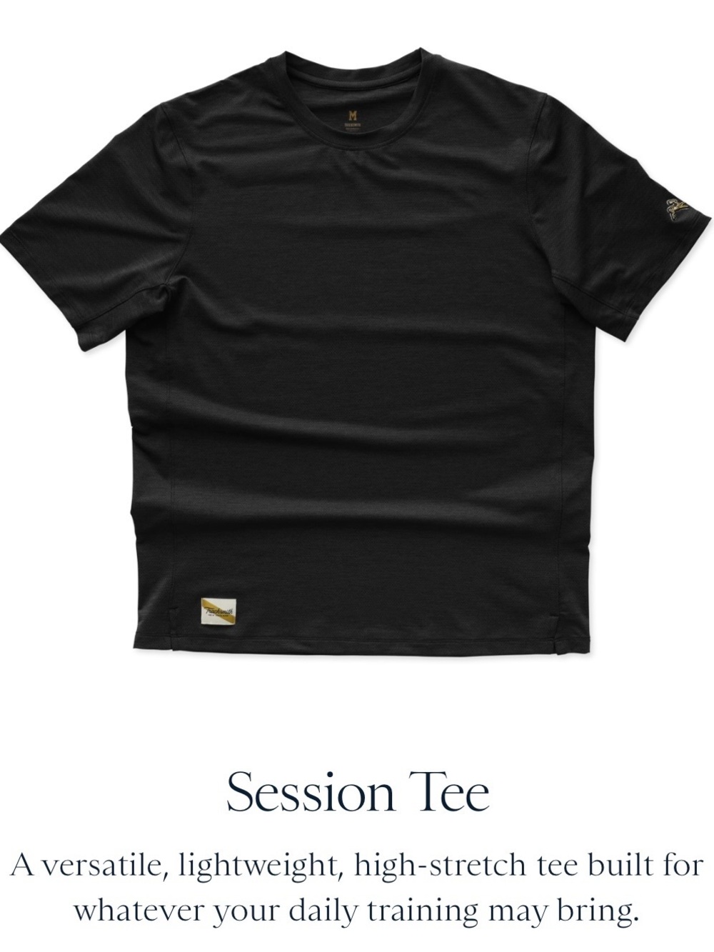 Tracksmith Session Tee in Black - Large